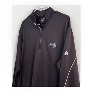 Orlando Magic Adidas Men's 1/4 Zip Mock Neck Black Pullover Jacket Size‎ XL